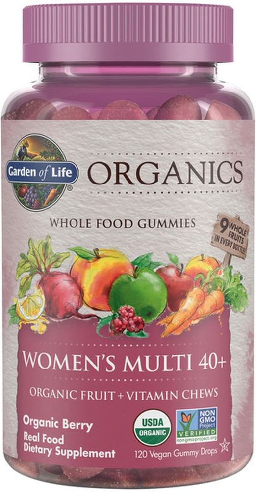 Women's Multi 40+, Vegan Gummy Drops, Organic Berry