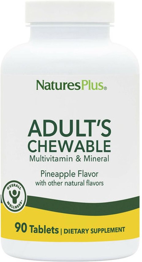 Multi-Vitamin and Mineral Adult's Chewable Natural Pineapple Flavor