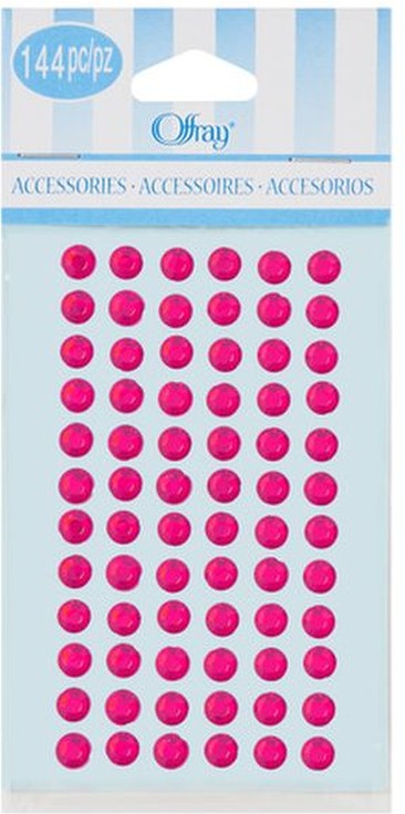 Hot Pink Adhesive Gems