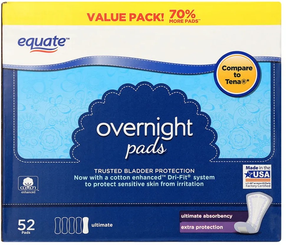 Overnight Women's Ultimate-Regular Incontinence Pads