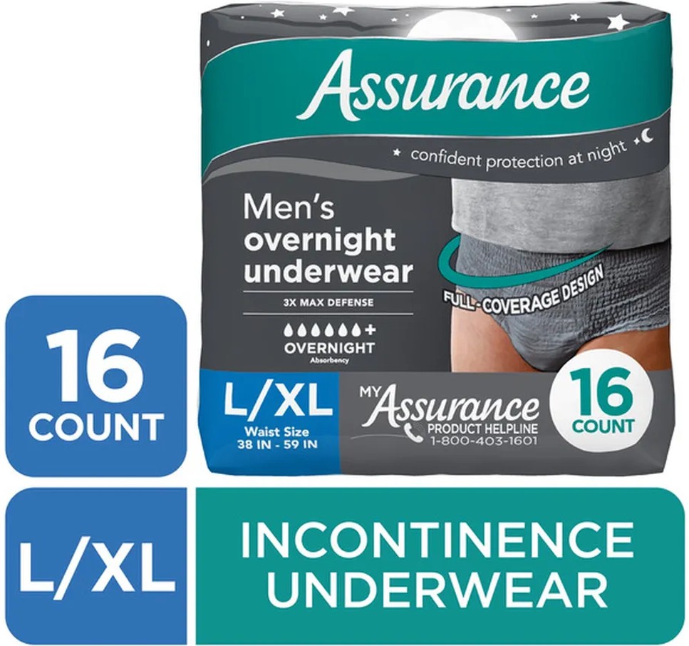 Men Maximum Absorbency Incontinence Overnight Underwear