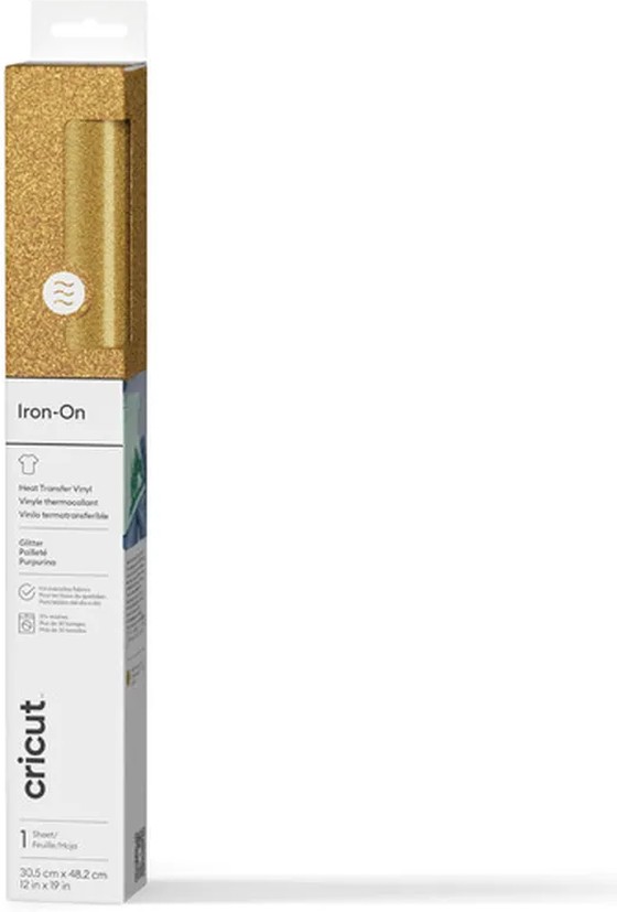 12" x 19" Iron-On Glitter - Gold