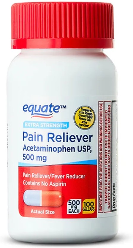Extra Strength Pain Reliever Gelcaps, 500 mg, 100 count
