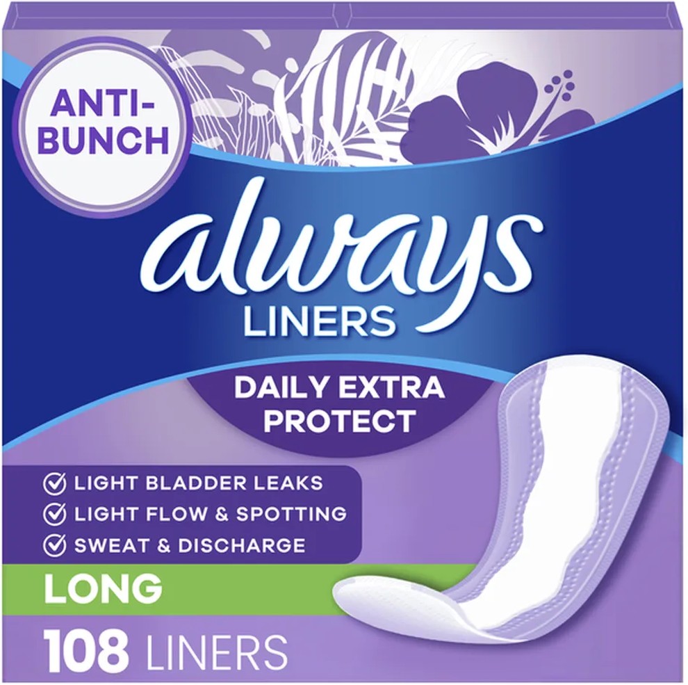 Anti-Bunch Xtra Protection Daily Liners Long Absorbency Unscented