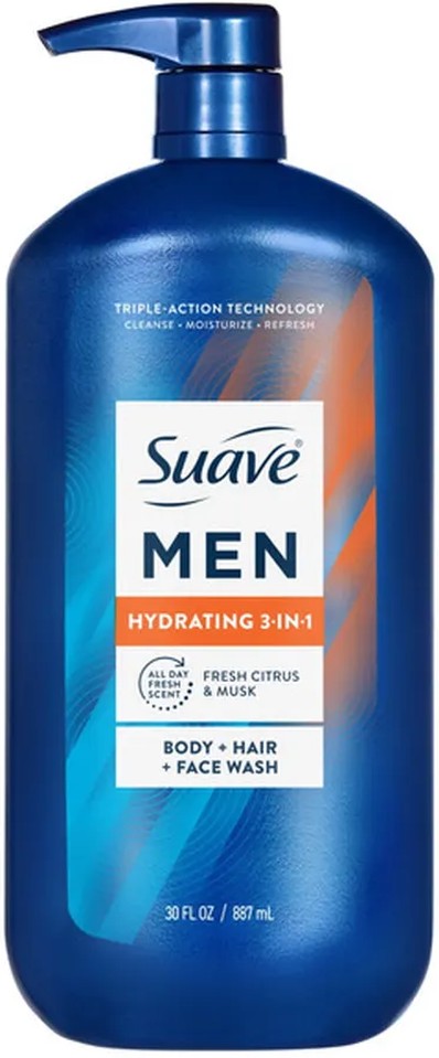 Men 3-in-1 Hydrating Hair + Body + Face Wash, Citrus & Musk