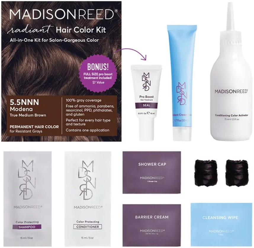 Radiant Hair Color Kit, Modena True Medium Brown 5.5nnn