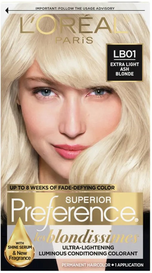 Permanent Hair Color, LB01 Extra Light Ash Blonde