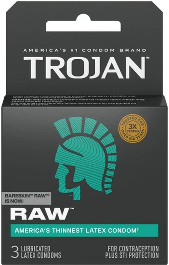Bareskin Raw Condoms, Thin Condoms, Count Lubricated Condoms