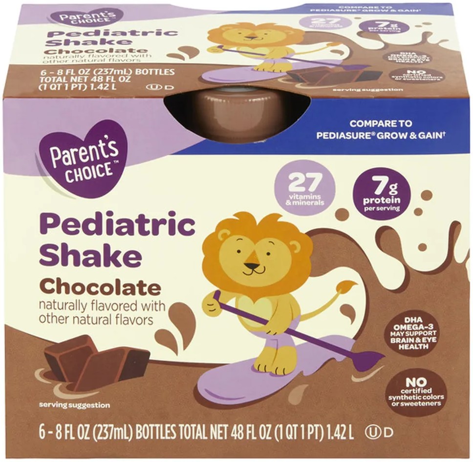 Chocolate Pediatric Shake, 8 fl oz, 6 count