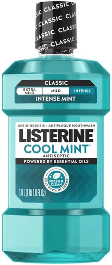Cool Mint Antiseptic Mouthwash For Bad Breath