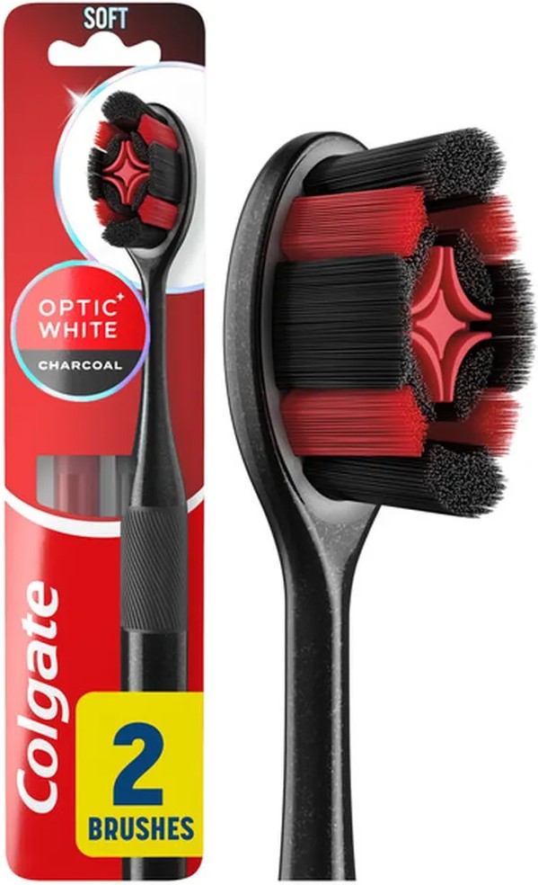 Toothbruhes, Charcoal, Soft, 2 Pack