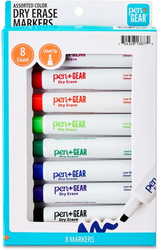 Assorted Colors Chisel Tip Jumbo Dry Erase Markers