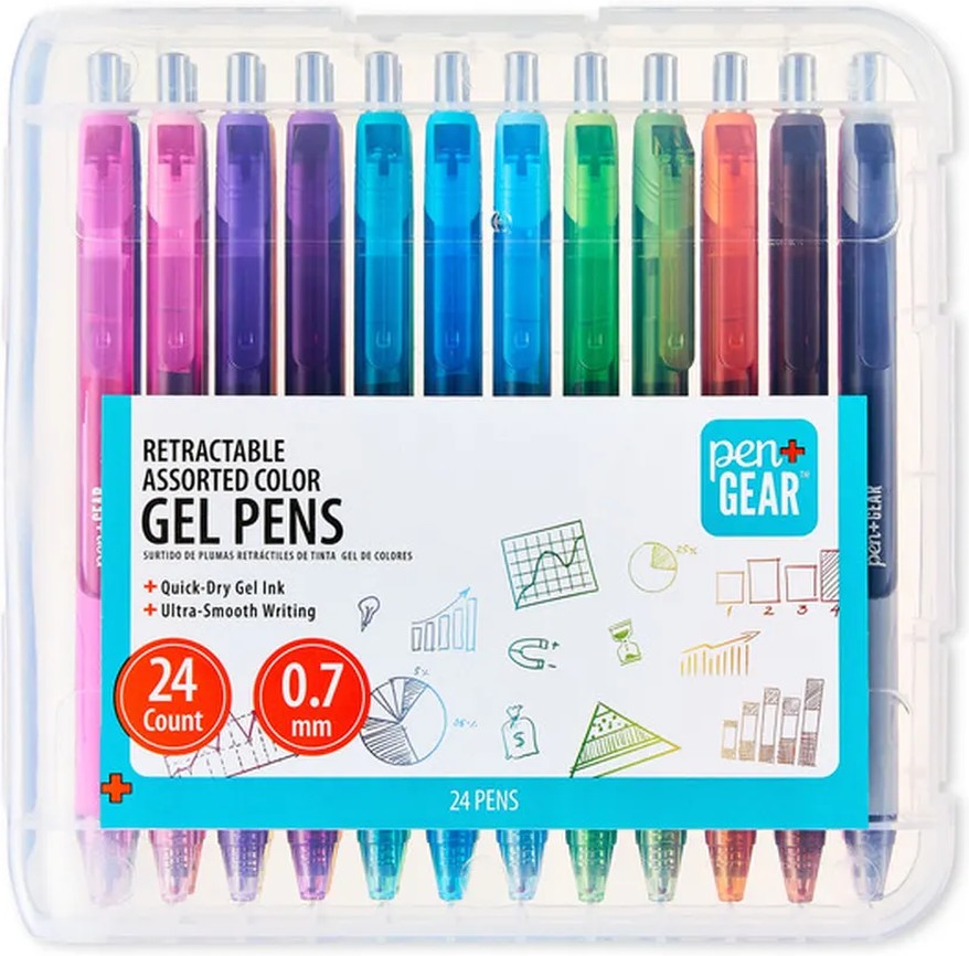 Retractable Gel Pens - Assorted Colors