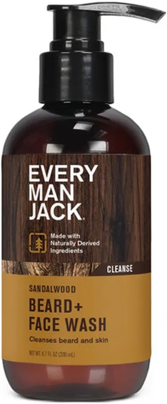 Beard + Face Wash, Cleanse, Sandalwood