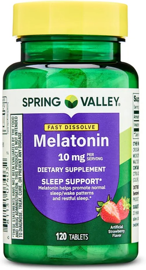 Fast-Dissolve Melatonin Dietary Supplement, 10 mg, 120 count