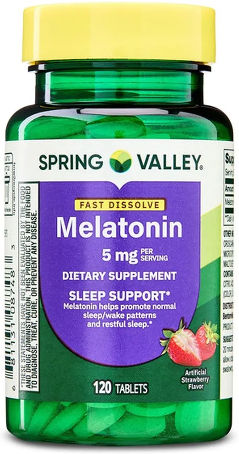 Fast-Dissolve Melatonin Dietary Supplement, 5 mg, 120 count