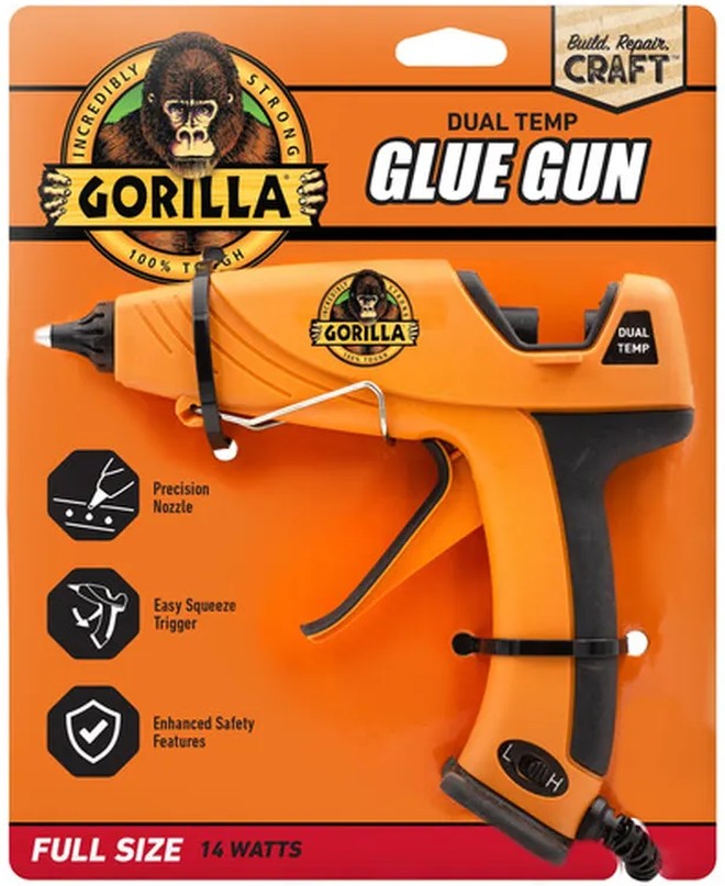 Full-Size Orange Dual Temp Hot Glue Gun