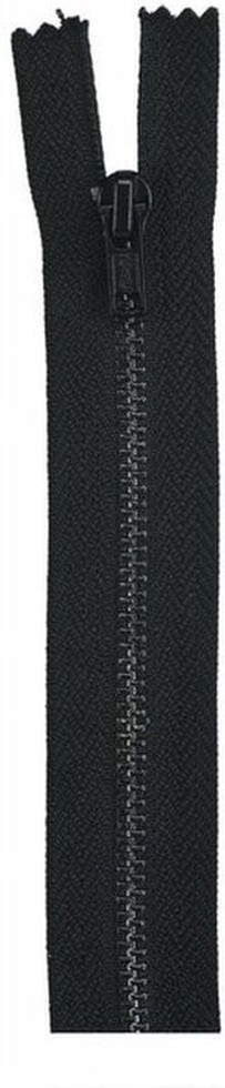 7" Black All-Purpose Metal Zipper