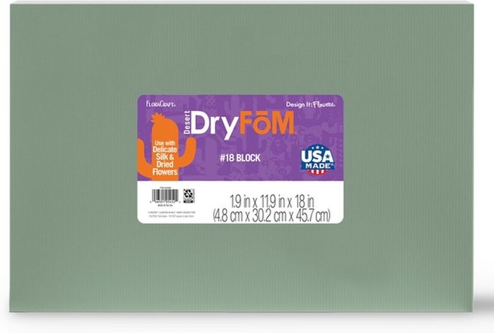 1.9" x 3.9" x 11.9" Green FloraFom Block