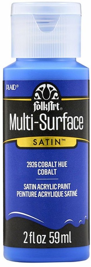 Cobalt Hue Satin Finish Multi Surface Acrylic Craft Paint