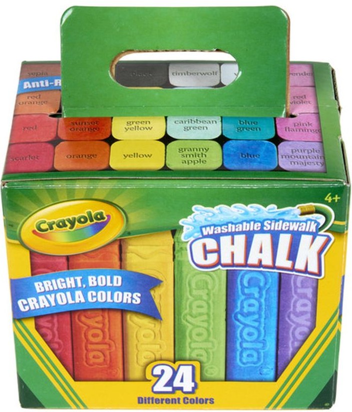 Chalk, Washable Sidewalk, 24 Different Colors
