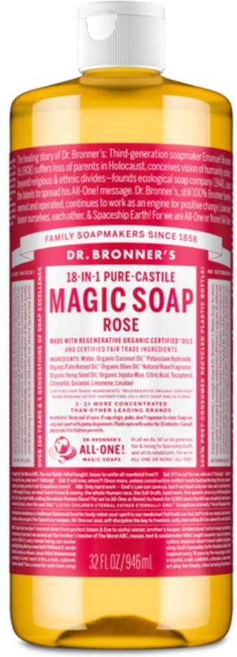 18-In-1 Hemp Pure-Castile Soap Rose