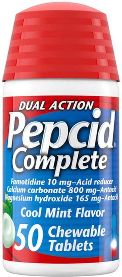 Complete Acid Reducer + Antacid Chewable Tablets, Mint