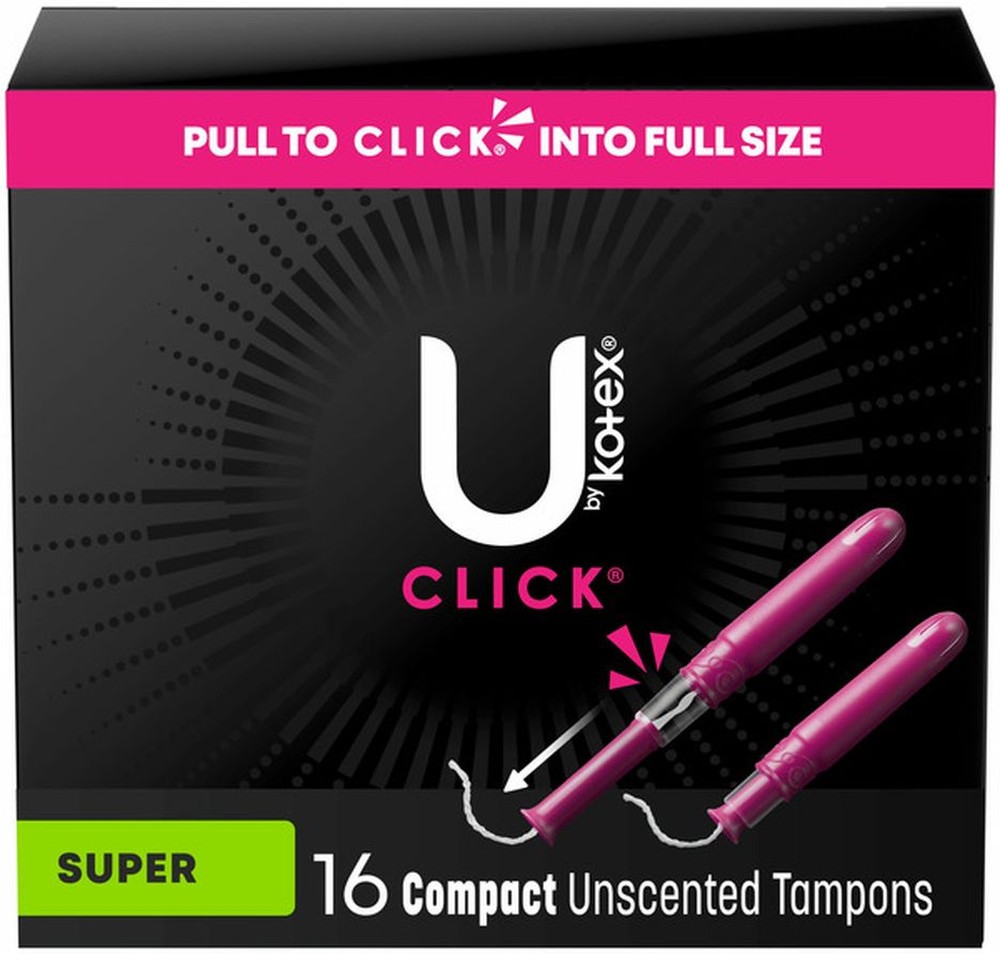 Click Compact Unscented Tampons, Super