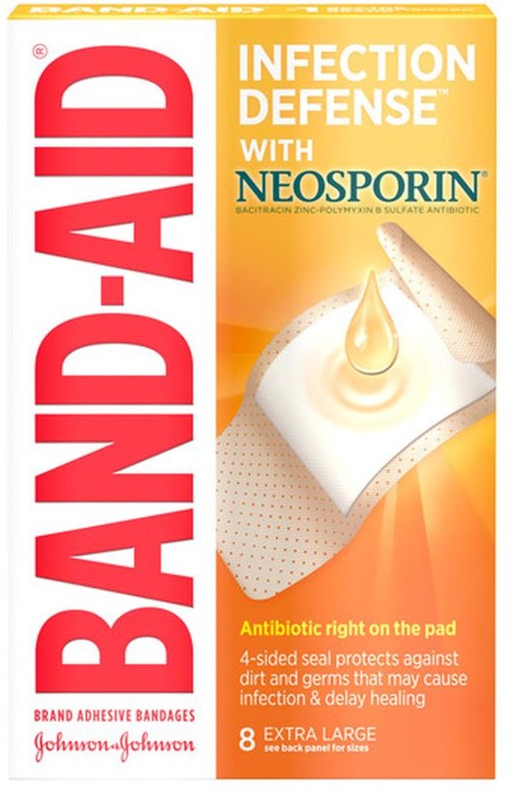 Bandages With Neosporin Antibiotic, Extra Large