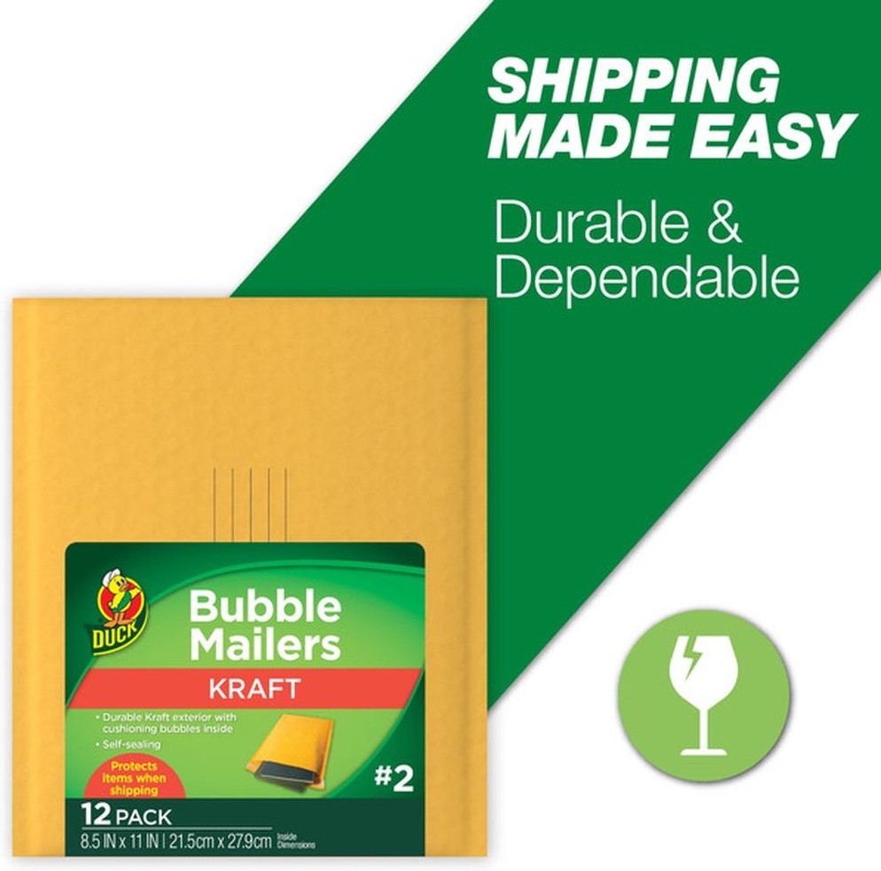 8.5" x 11" Size 2 Kraft Bubble Mailer