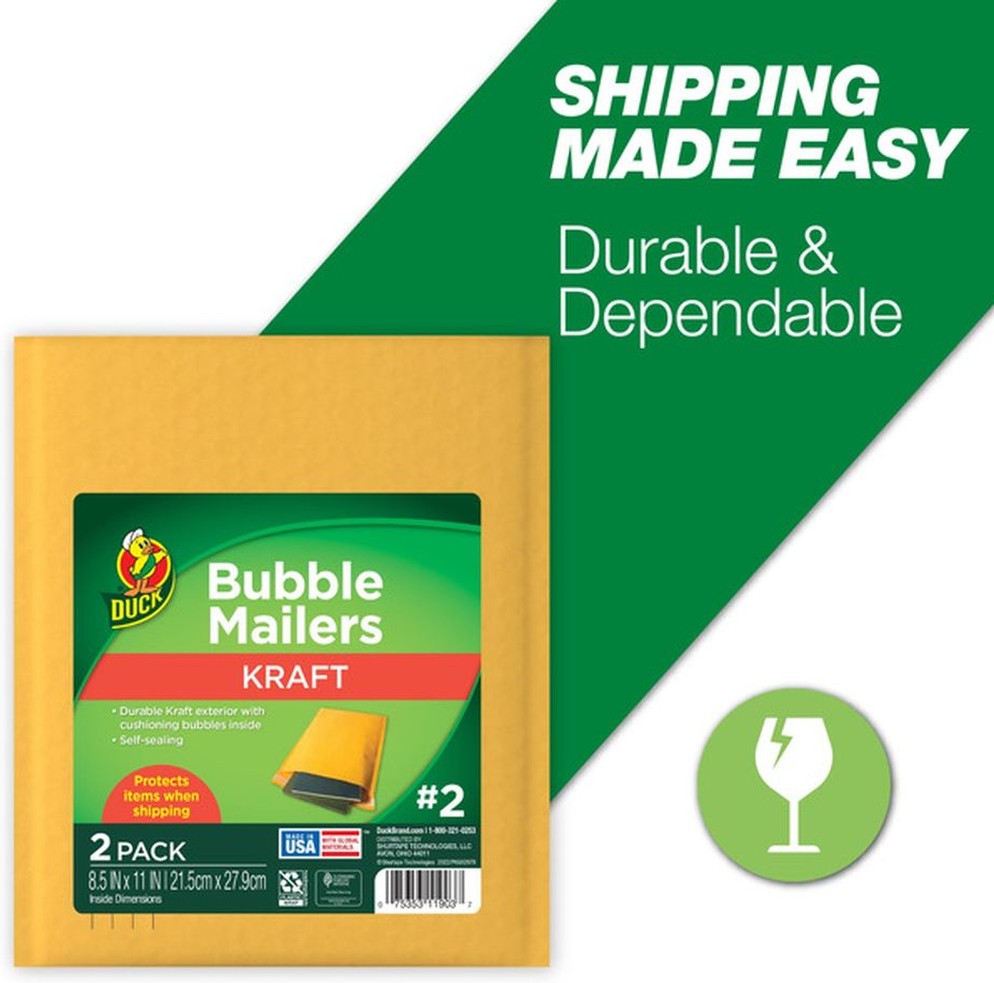 Kraft Bubble Mailers #2 - 2 PK