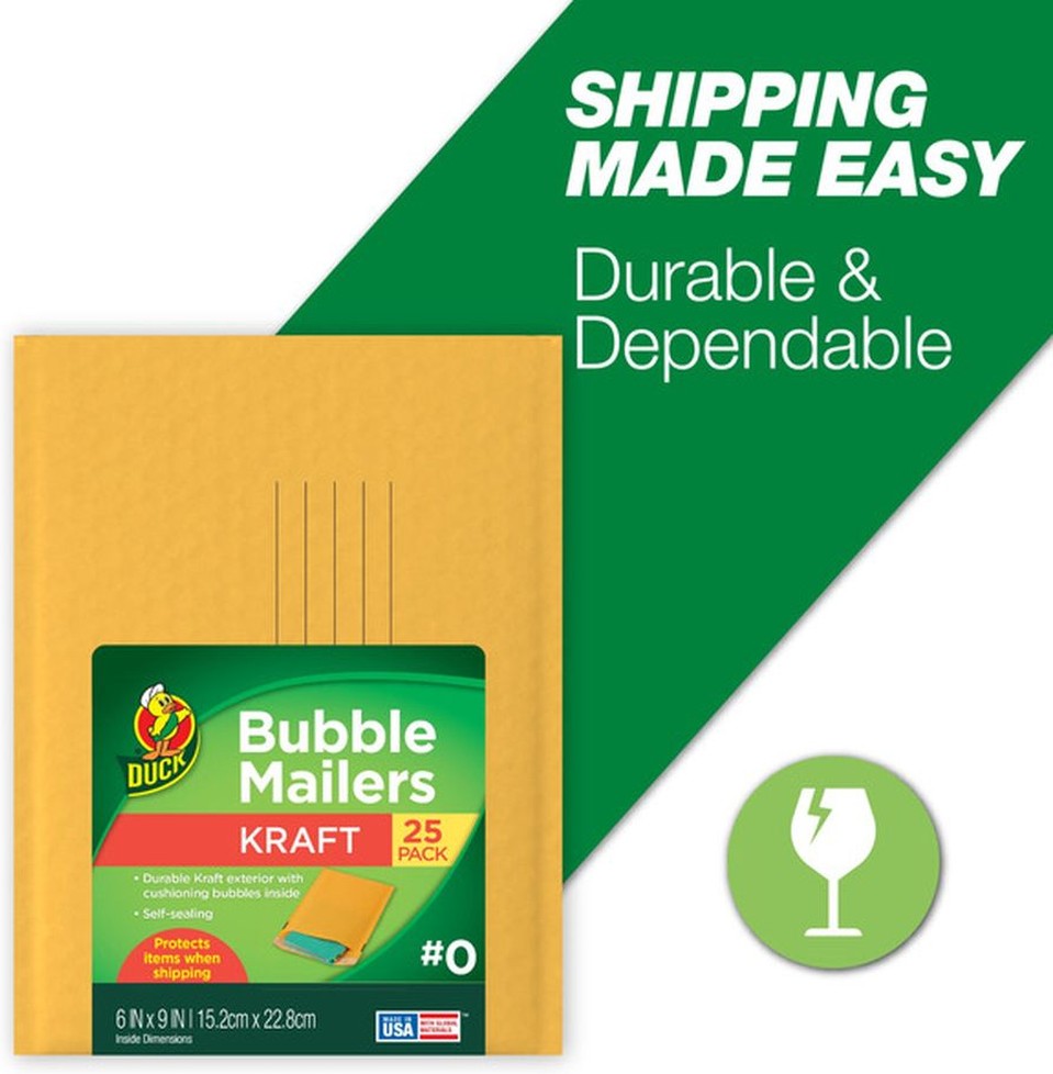 6" x 9" Manila Kraft Bubble Mailer
