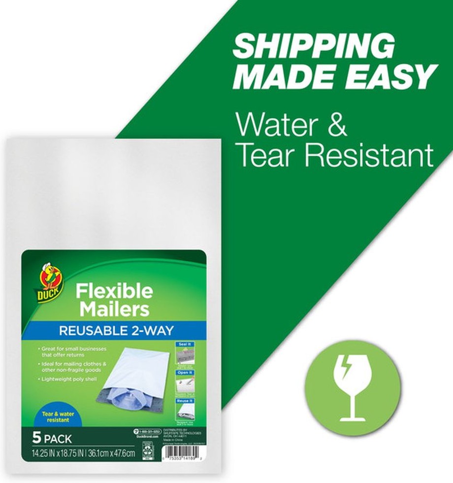 14" x 18" Solid White Reusable 2-way Flexible Mailer