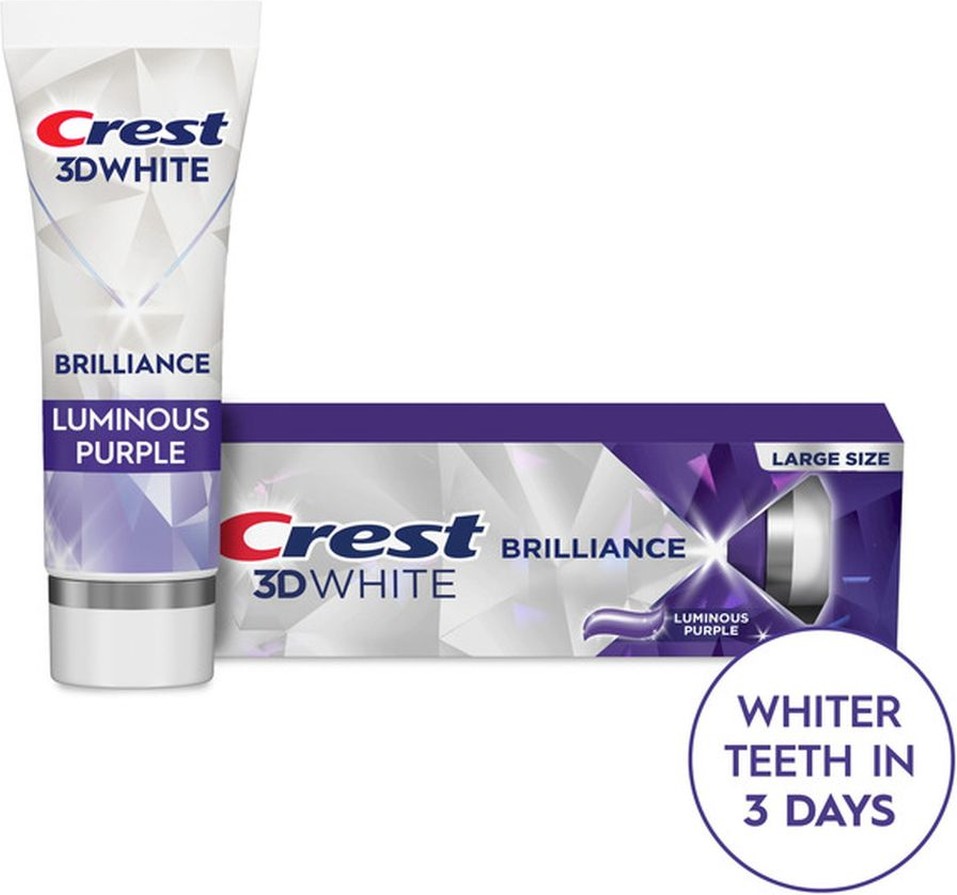3D White Brilliance Luminous Purple Teeth Whitening Toothpaste