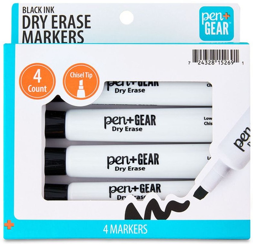Black Chisel Tip Jumbo Dry Erase Markers