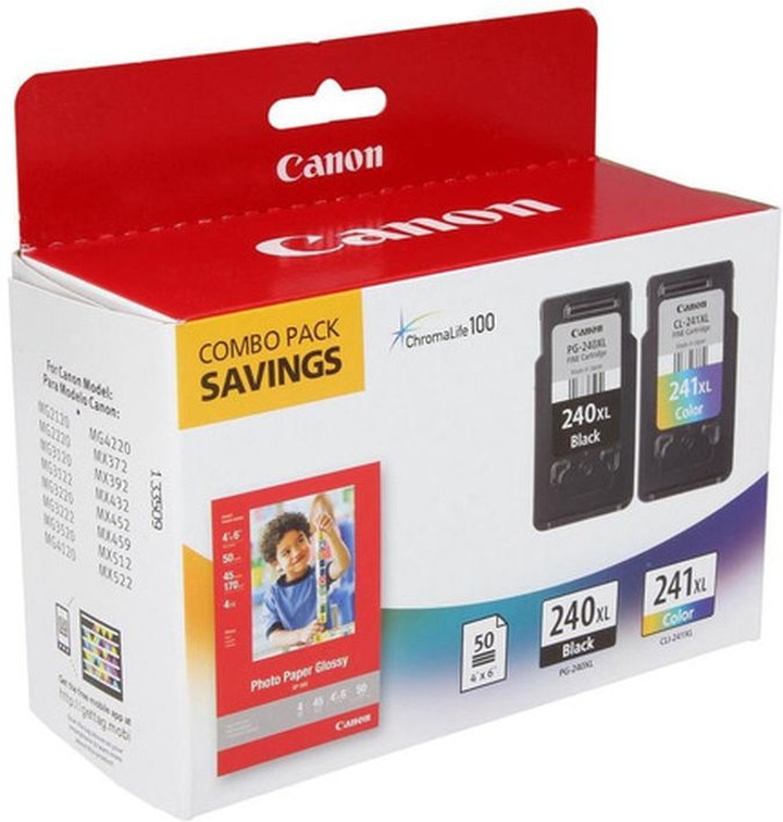 Pg 240 Xl Printer Ink Cartridge With Paper Multicolor (5206 B005)