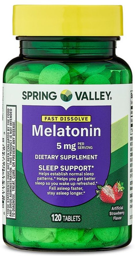 Fast-Dissolve Melatonin Dietary Supplement, 5 mg, 120 count