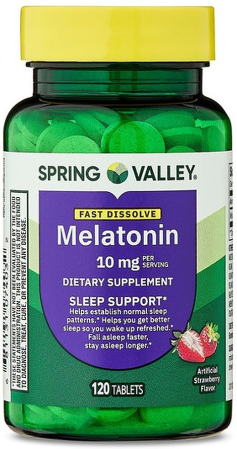 Fast-Dissolve Melatonin Dietary Supplement, 10 mg, 120 count