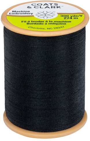 Trilobal Machine Black Embroidery Thread