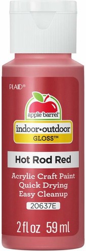 20637E Acrylic Craft Paint Gloss Finish Hot Rod Red