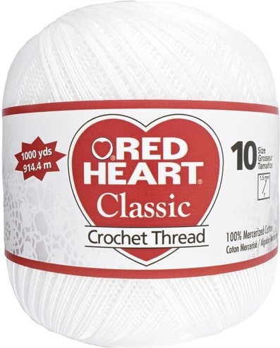 Size 10 White Classic Crochet Thread