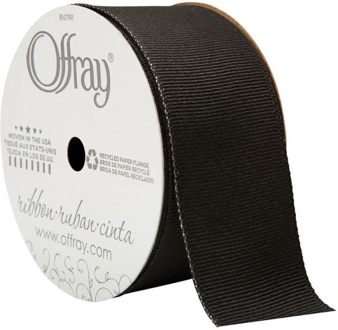 1.5" Black Glitz Grosgrain Ribbon