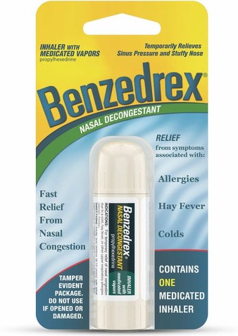 Inhaler, With Medicated Vapors, Nasal Decongestant