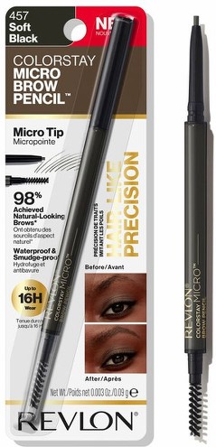 Brow Pencil, Micro Tip, Soft Black 457
