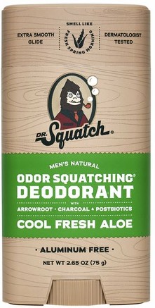 Men's Natural Odor Squatching Deodorant, Cool Fresh Aloe