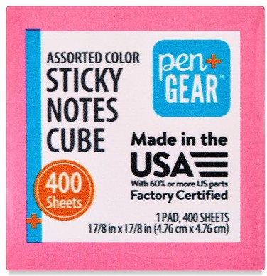 2" x 2" Sticky Notes Cube