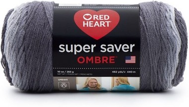 10 Ounce Anthracite Super Saver Ombre Yarn