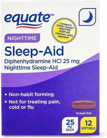 Diphenhydramine Hcl 25 Mg Nighttime Sleep-aid Softgels