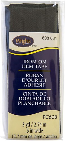 1/2 Iron-On Black Hem Tape