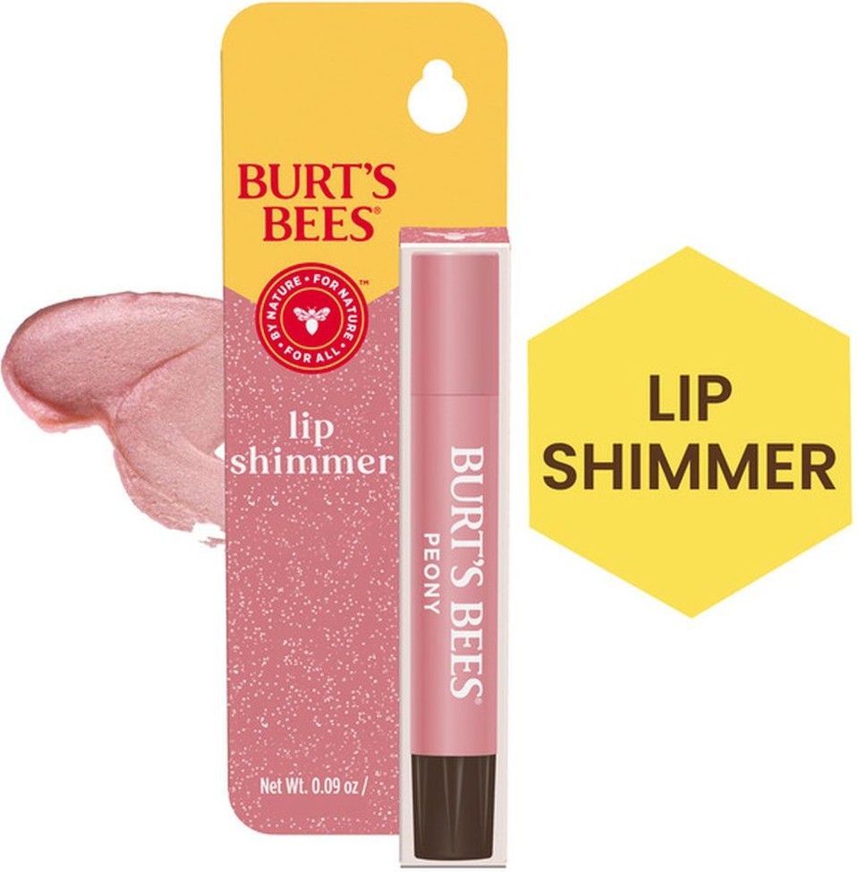 100% Natural Moisturizing Lip Shimmer, Peony
